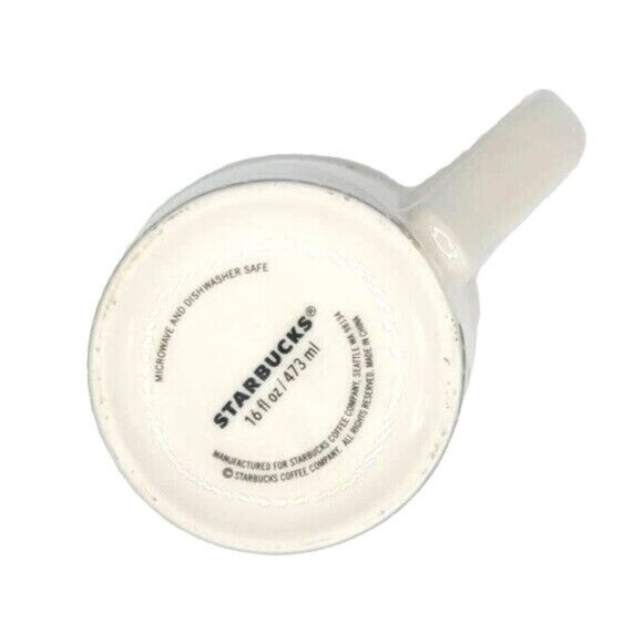 2/$15 Starbucks Holiday Christmas Triangle Tree Mug Ivory Green Red Pink 16oz - Picture 8 of 10